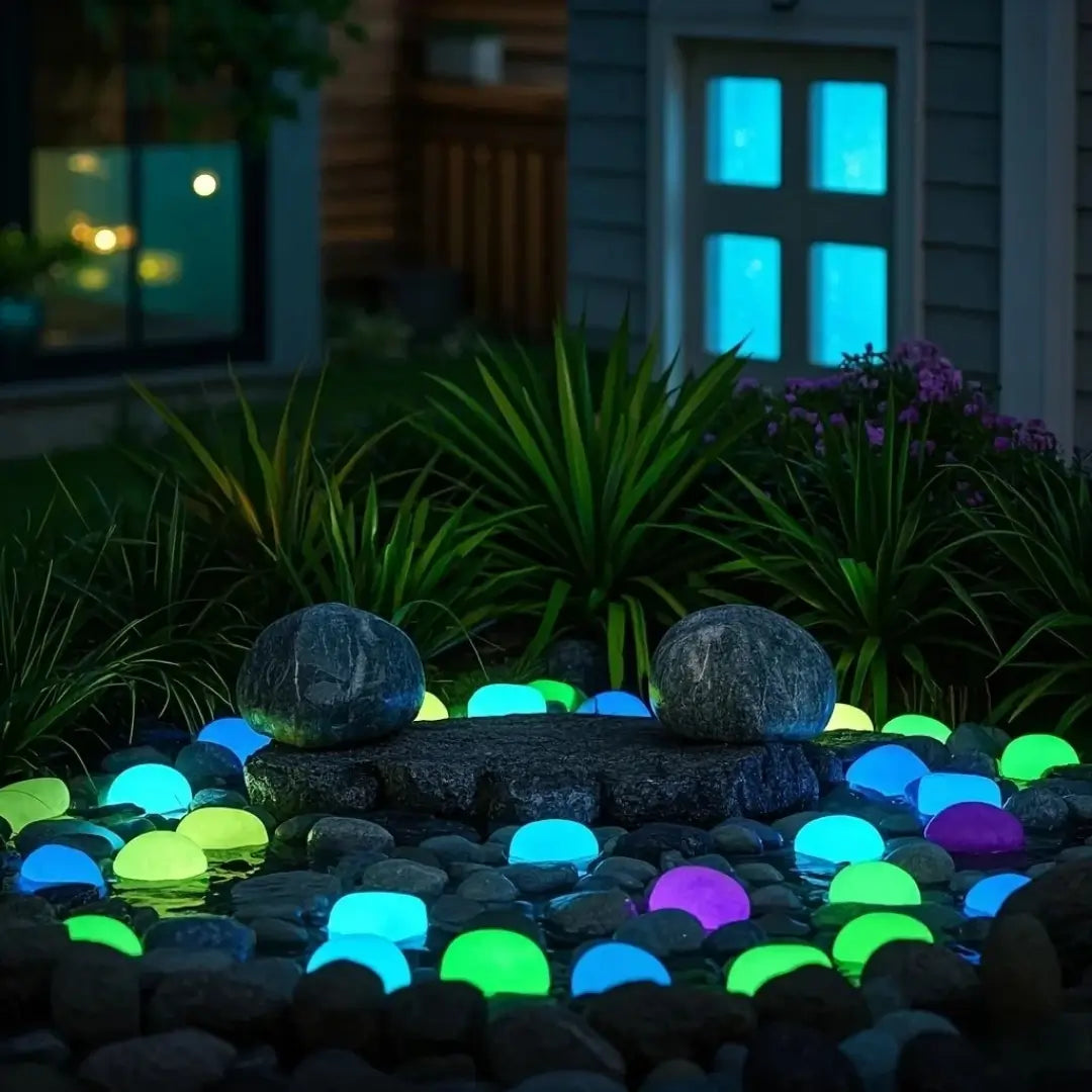 Pedras luminosas para jardim seixos decorativos 500 peças tazmo casa decorando jarros no jardim da varanda 