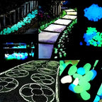 Pedras luminosas para jardim seixos decorativos 500 peças tazmo casa azul e verde decorando caminho do jardim 