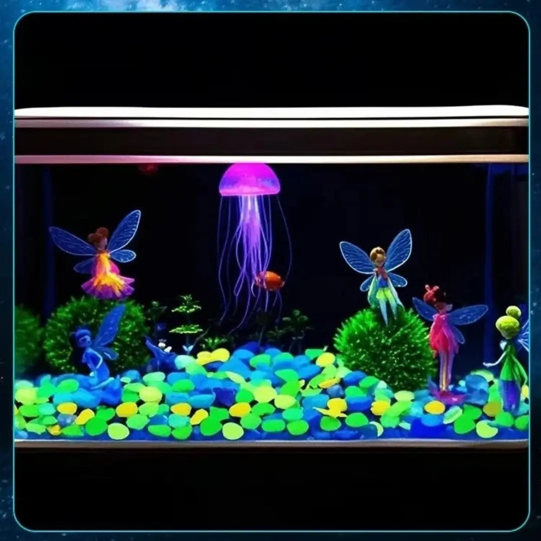 Pedras luminosas para jardim seixos decorativos 500 peças tazmo casa aquário iluminado e decorado  
