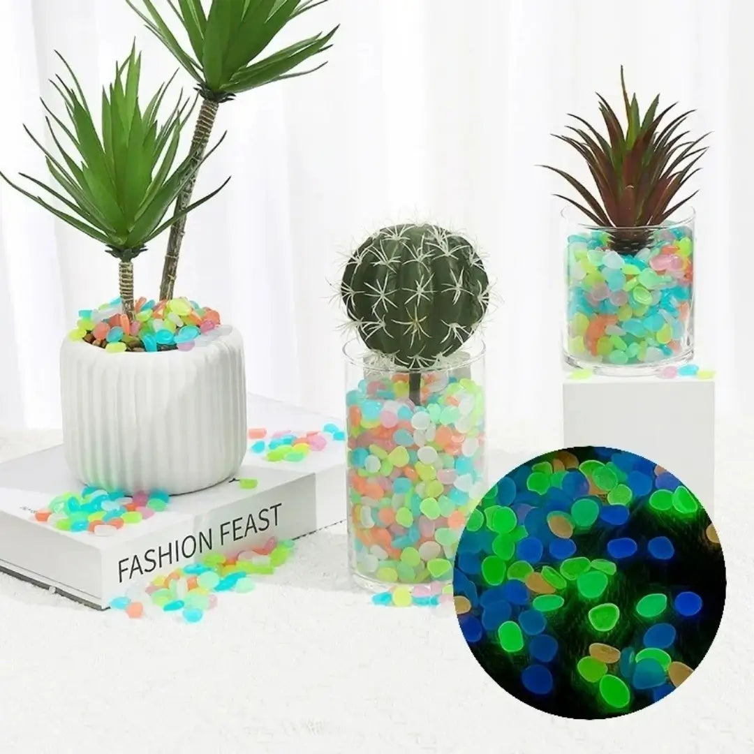 Pedras luminosas para jardim seixos decorativos 500 peças tazmo casa decoração com estilo 