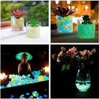 Pedras luminosas para jardim seixos decorativos 500 peças tazmo casa colorida em vasos de plantas e flores 