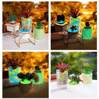 Pedras luminosas para jardim seixos decorativos 500 peças tazmo casa colorida e verde em vasos de plantas 
