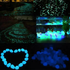 Pedras luminosas para jardim seixos decorativos 500 peças tazmo casa azul verde em vários ambientes 