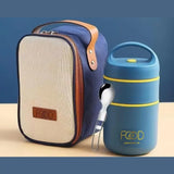 Kit Pote Térmico Infantil Azul  ( 680ml )