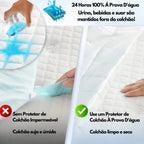 Capa para colchão impermeável confortável roxo tazmo casa 24 horas 100%á prova d'água
