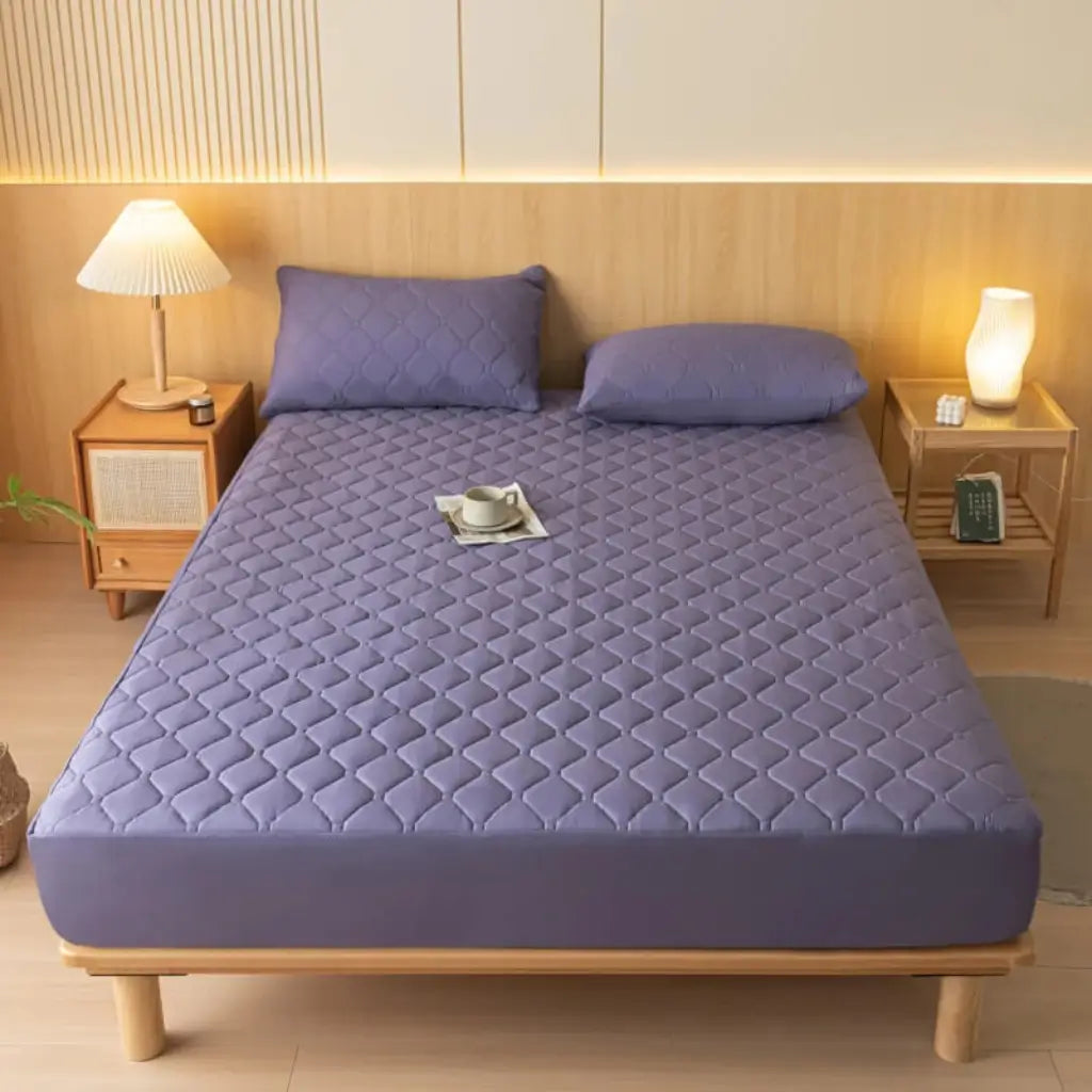 Capa para colchão impermeável confortável roxo tazmo casa super king 