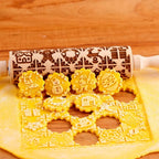 Rolo biscoito decorado de natal pino artesanal merry christmas natal gourmet 