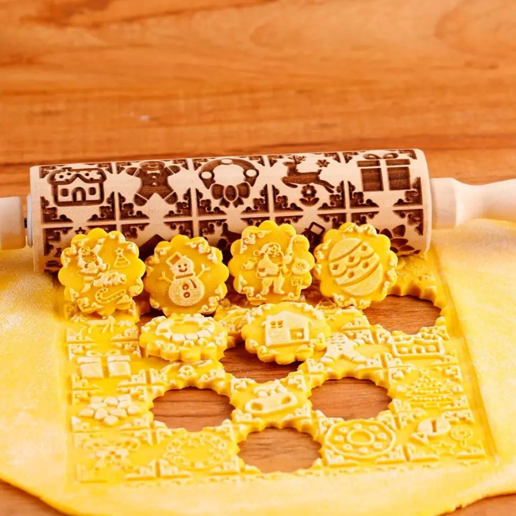 Rolo biscoito decorado de natal pino artesanal merry christmas natal gourmet 