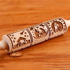 Rolo de massa para biscoito decorado de natal pino artesanal merry christmas gourmet 
