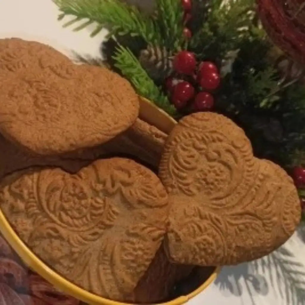 Rolo biscoito decorado de natal pino artesanal merry christmas forma de coração floral 