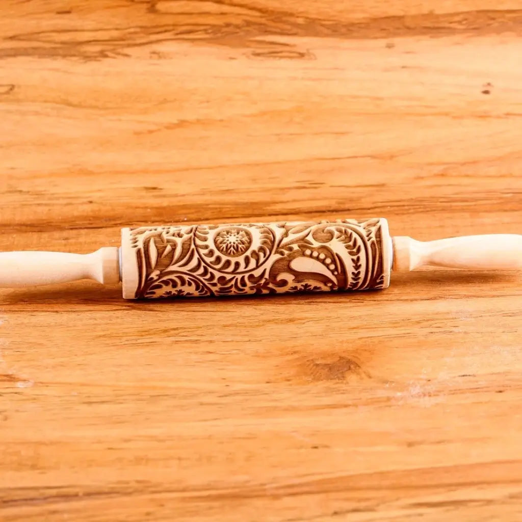 Rolo de massa para biscoito decorado de natal pino artesanal floral decoração 
