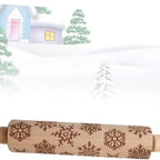 Rolo massa biscoito decorado pino artesanal de madeira 5 designs flocos de neve natalino 