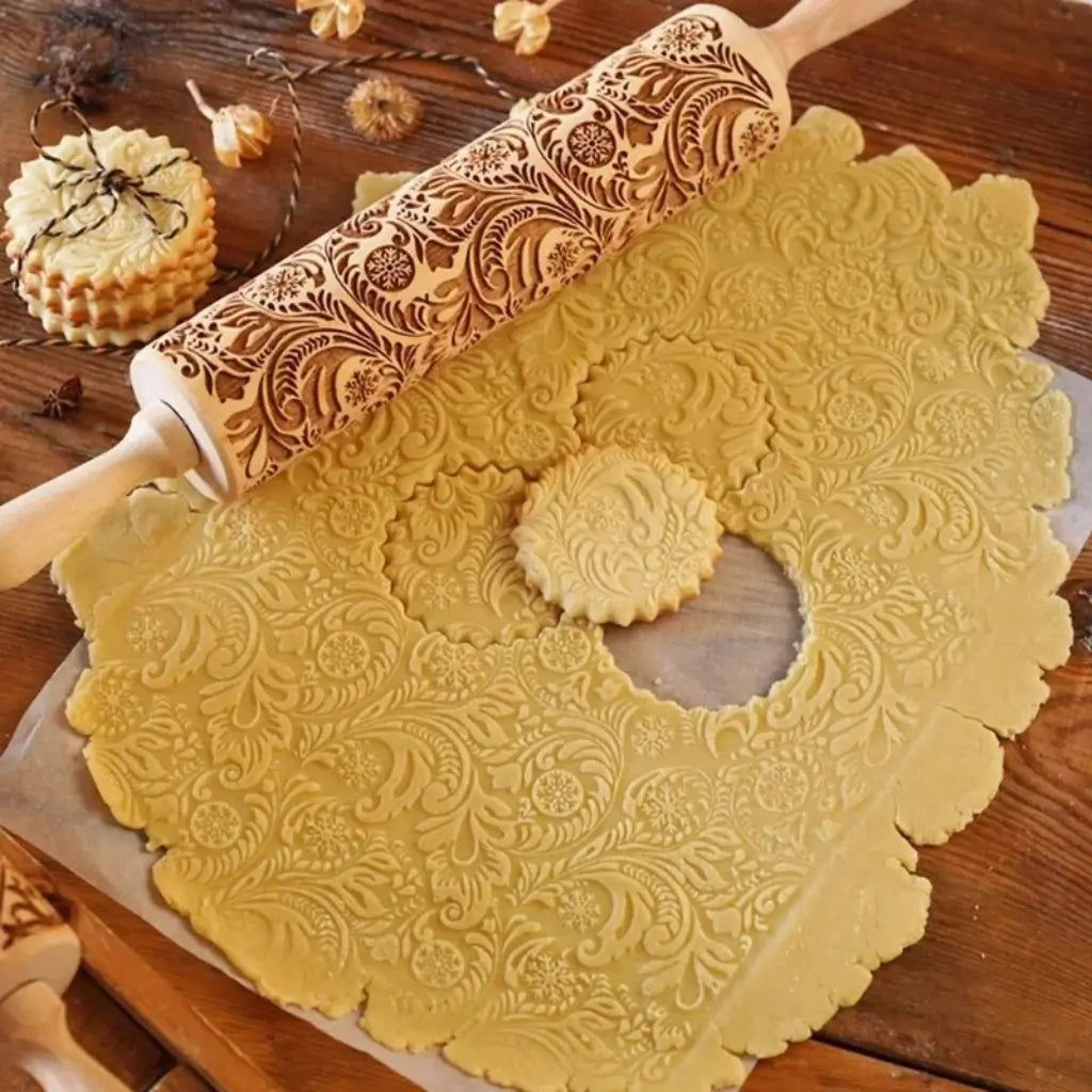 Rolo biscoito decorado com flores pino garden cookies artesanal tazmo casa
