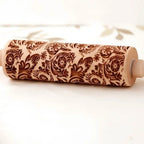 Rolo biscoito decorado com flores pino garden cookies artesanal madeira faia 