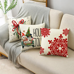 CAPAS DE ALMOFADAS EM LINHO ALGODÃO MERRY CHRISTMAS