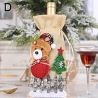 CAPAS DE VINHO E CHAMPAGNE DECORAÇÃO DE NATAL