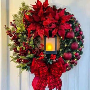 GUIRLANDA DE PORTA COM LANTERNA LUZ LED FELIZ NATAL 20