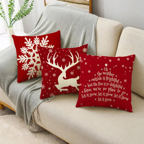 CAPAS DE ALMOFADAS EM LINHO ALGODÃO MERRY CHRISTMAS