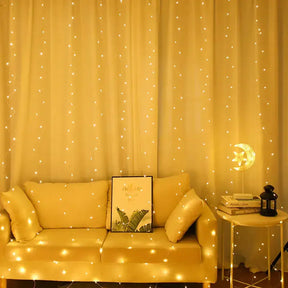 CORTINA LED LUZES CORDA DECORAÇÃO DE NATAL