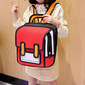 MOCHILA ESTUDANTIL DESENHO CRIATIVO 2D TAZMO.