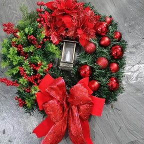 GUIRLANDA DE PORTA COM LANTERNA LUZ LED FELIZ NATAL 19