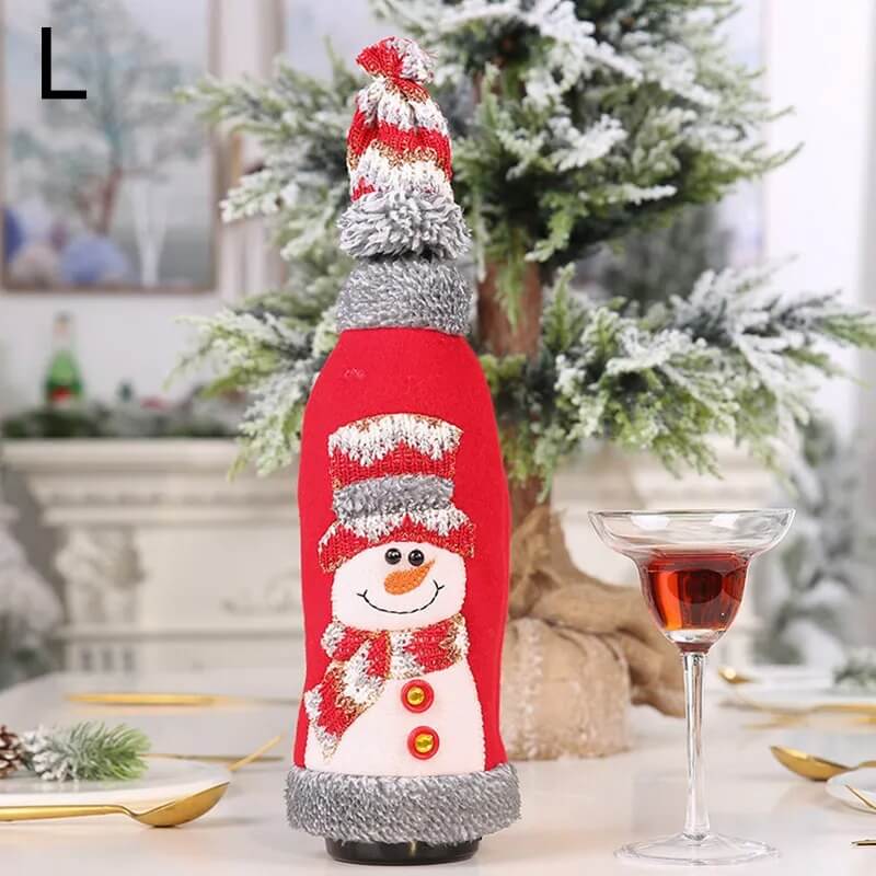 CAPAS DE VINHO E CHAMPAGNE DECORAÇÃO DE NATAL