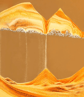 AMPULHETA PAISAGEM 3D QUADRO DE AREIA EM VIDRO SANDSCAPE PRETO