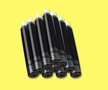 CANETA TINTEIRO COM PONTA FINA E TRAÇOS NOBRE MODELO GOLD BLACK