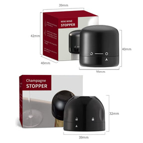 TAMPAS PARA VINHO E CHAMPAGNE Á VÁCUO KIT STOPPER