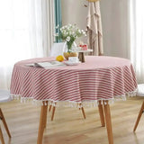 Toalha de Mesa Listrada Vermelha