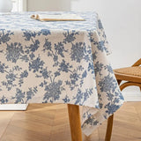 Toalha de Mesa Linho Retangular Royal Garden Blue Tazmo