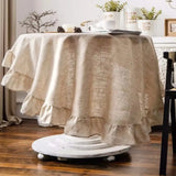 Toalha de Mesa Linho com Babado Francês Margot