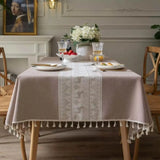 Toalha de Mesa Natal Linho Modelo Adorno Polar