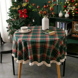 Toalha de Mesa Natal Xadrez Verde