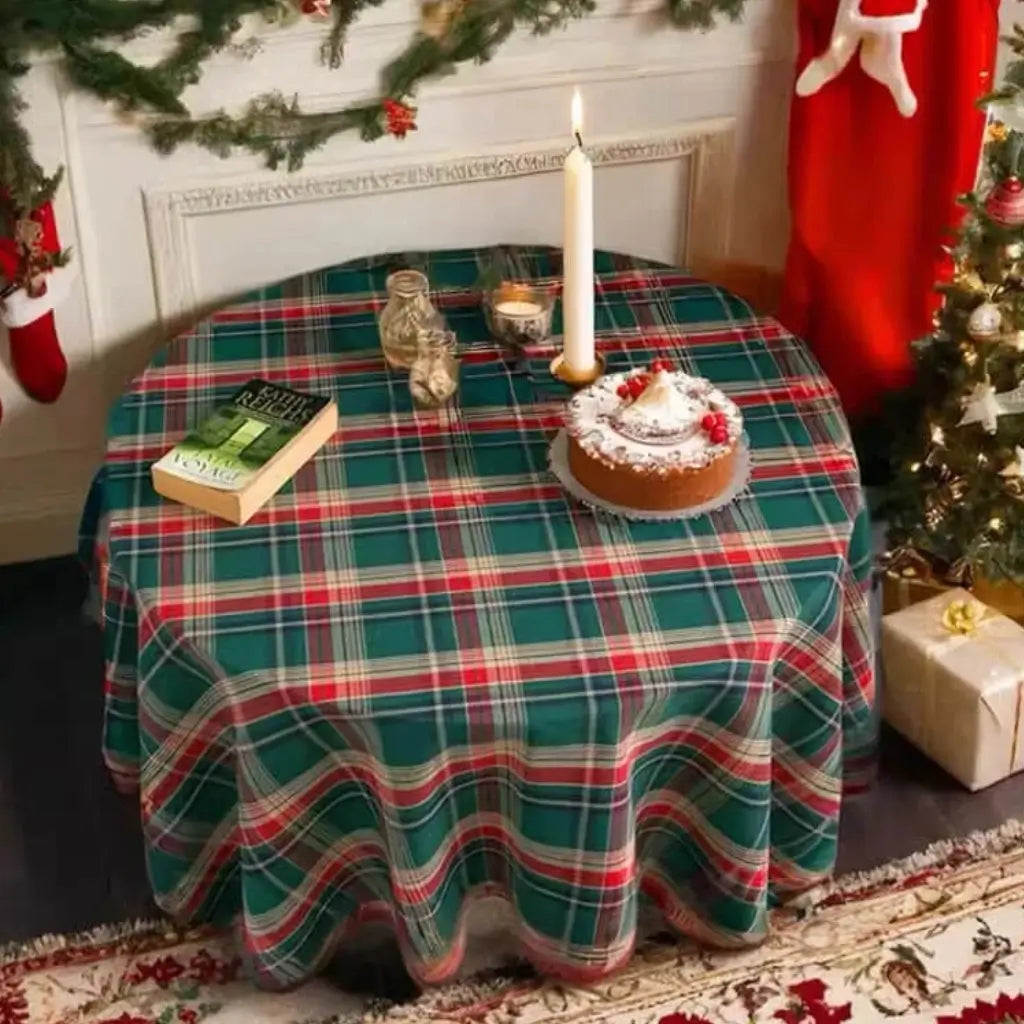 Toalha-de-Mesa-Redonda-4-Lugares-Decoração-de-Natal 