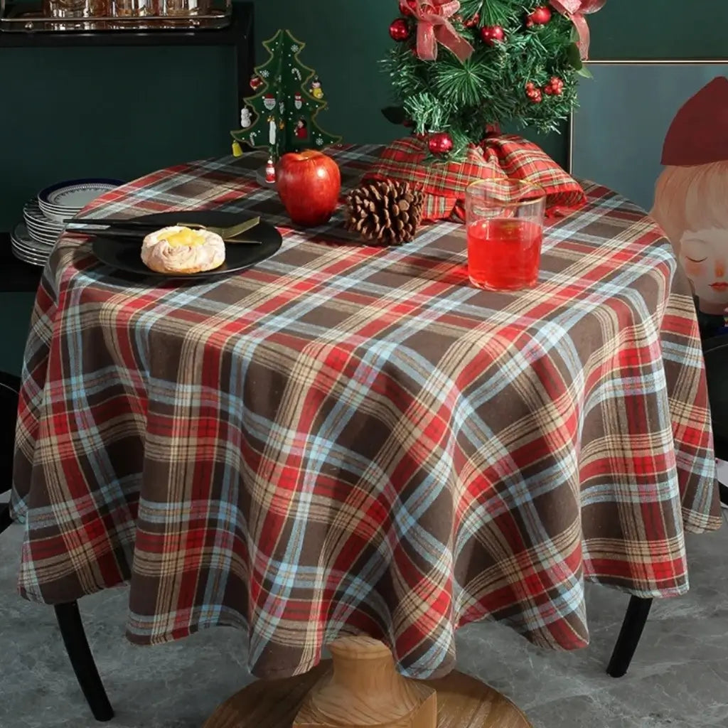Toalha-de-Mesa-Redonda-4-Lugares-Enfeite-de-Natal 