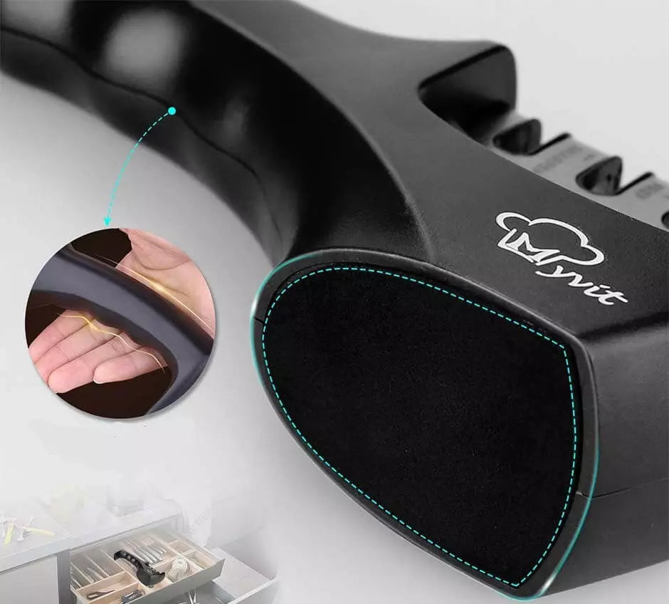 AMOLADOR DE FACAS 3 EM 1 DENVER - AFIADOR FACA E TESOURA. 