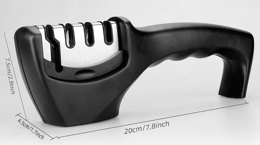 AMOLADOR DE FACAS 3 EM 1 DENVER - AFIADOR FACA E TESOURA. 