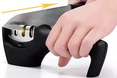 AMOLADOR DE FACAS 3 EM 1 DENVER - AFIADOR FACA E TESOURA. 