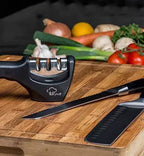 AMOLADOR DE FACAS 3 EM 1 DENVER - AFIADOR FACA E TESOURA. 