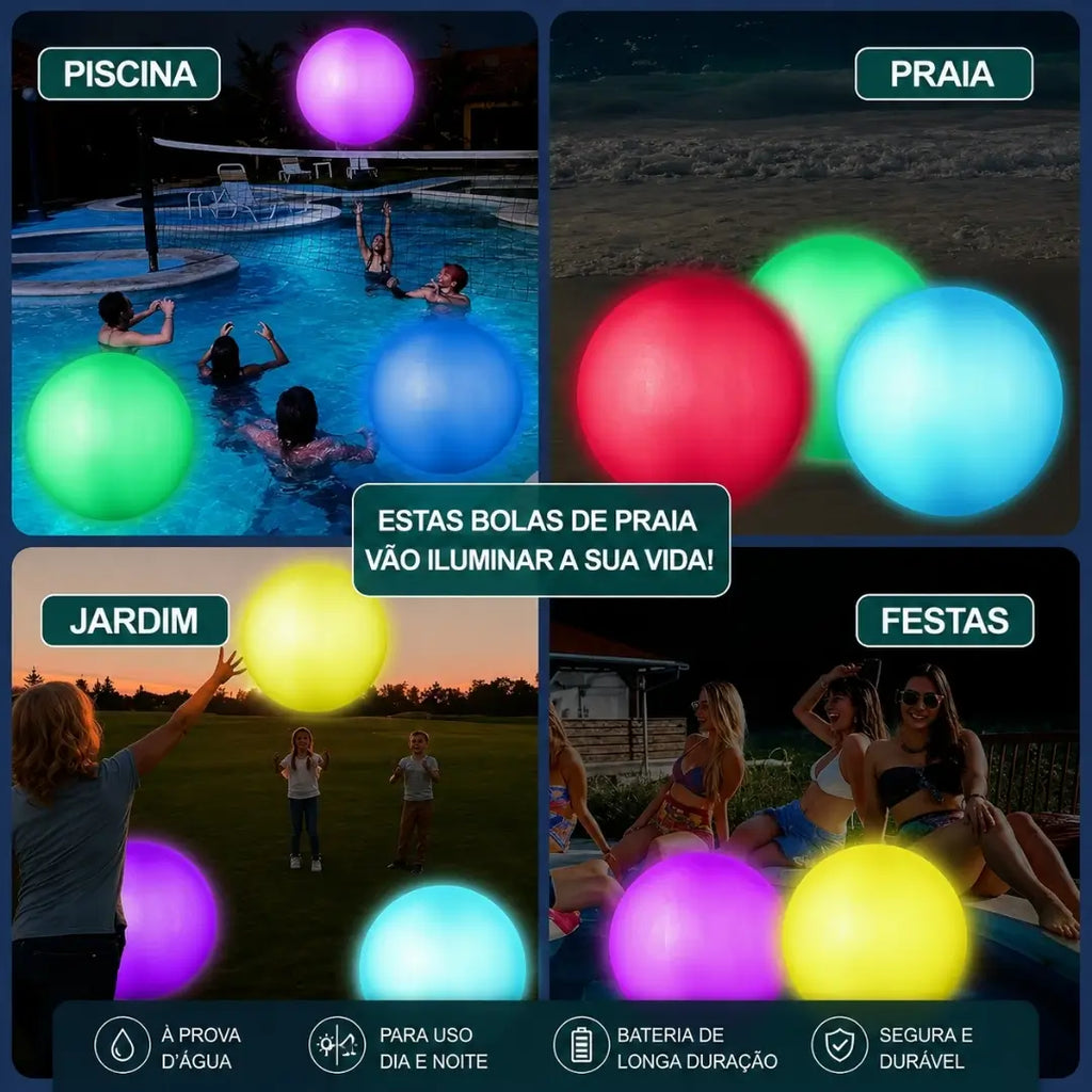Bola led solar iluminação flutuante Impermeável decoração jardim para vários momentos de confraternizações 