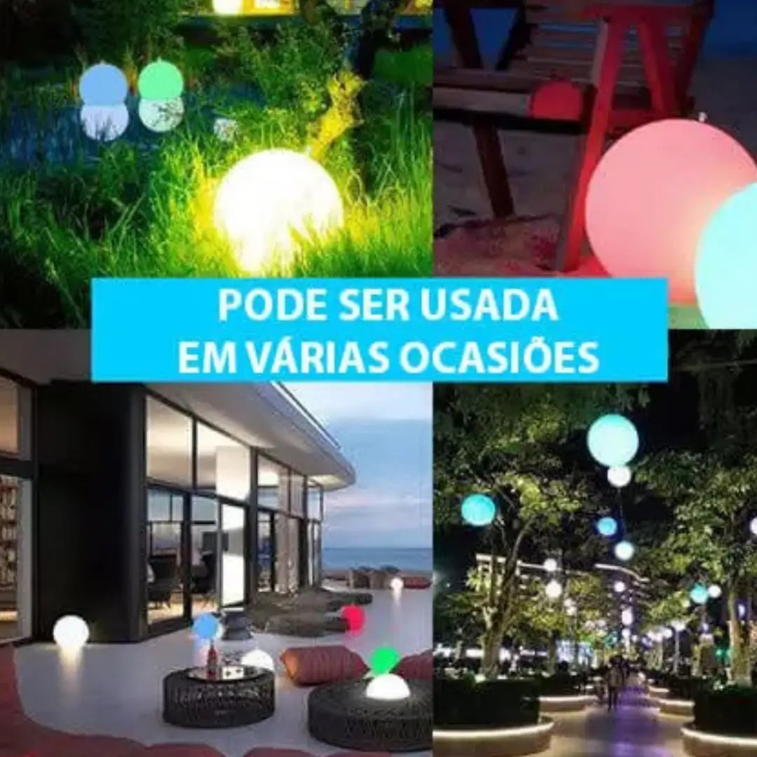 Bola led solar iluminação flutuante Impermeável decoração jardim pode ser usada em várias ocasiões 