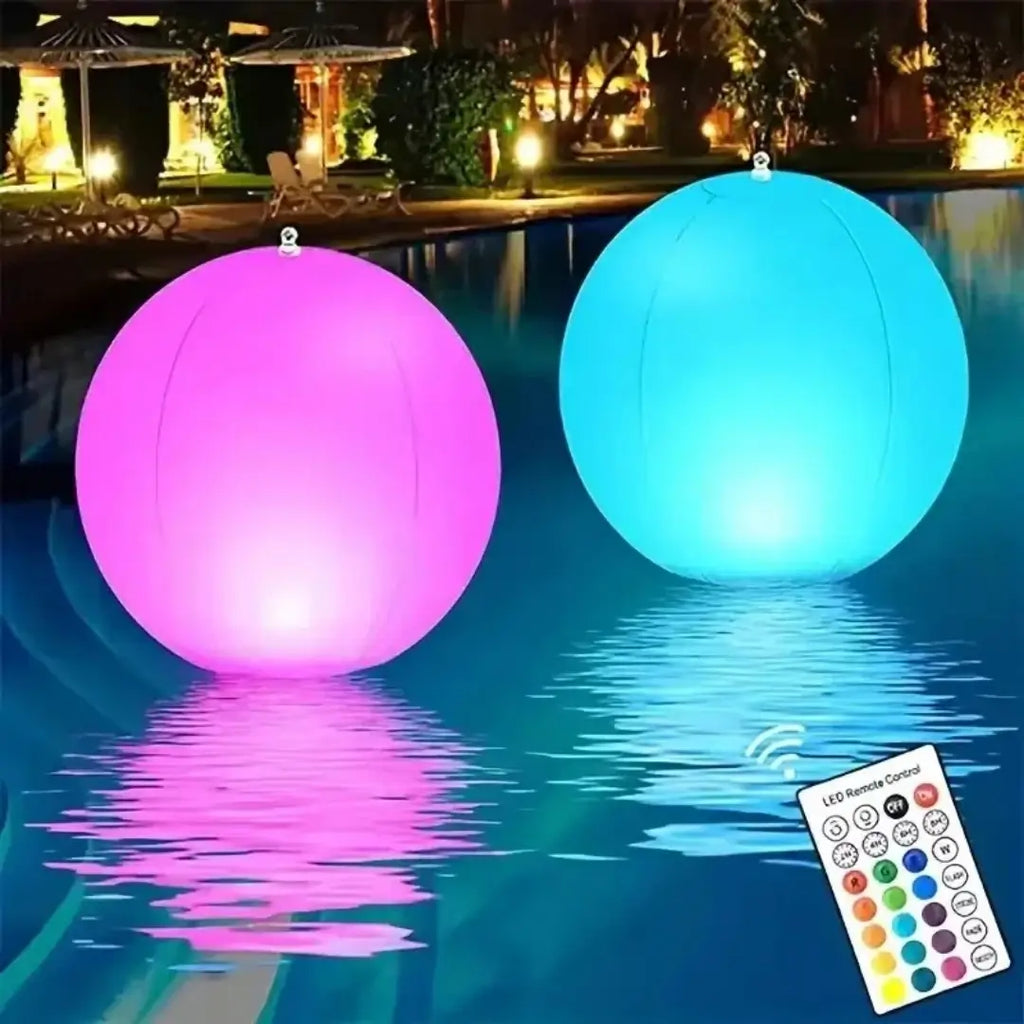 Bola led solar iluminação flutuante Impermeável decoração jardim cor azul e rosa na piscina 