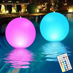 Bola led solar iluminação flutuante Impermeável decoração jardim cor azul e rosa na piscina 