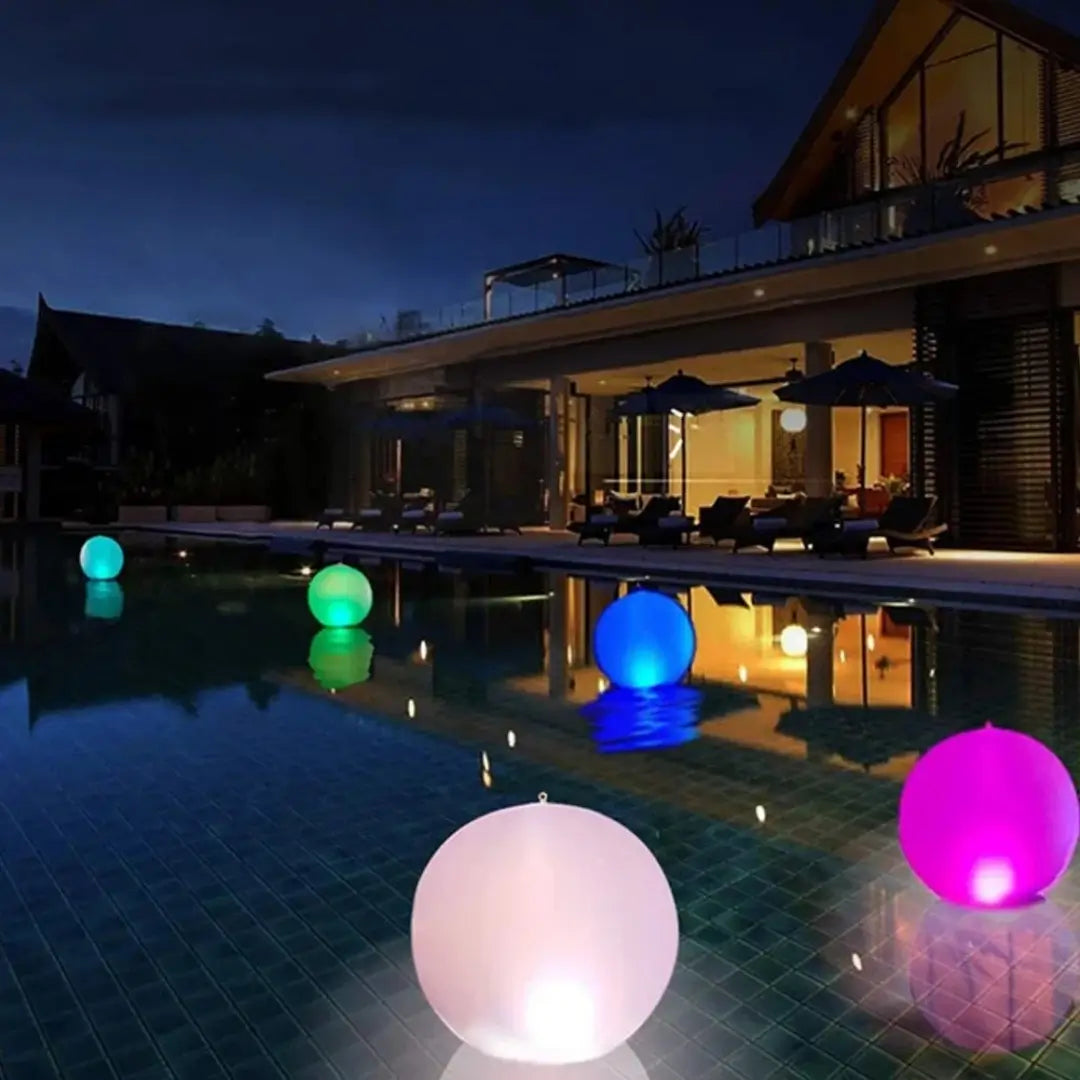 Bola led solar iluminação flutuante Impermeável para piscinas 