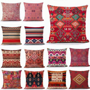 CAPAS DE ALMOFADAS EM LINHO BOHO CHIC