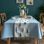 Caminho de Mesa Natal com Borla Trilho de Mesa Merry Christmas Tazmo Casa Decoração Mesa Posta Natal Chá 