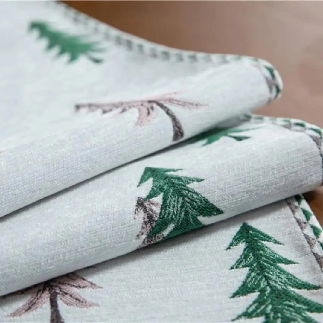 Caminho de Mesa Natal com Borla Trilho de Mesa Merry Christmas Tazmo Árvore de Natal Decoração Mesa Posta 