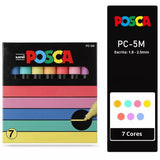 Caneta Posca Kit PC - 5M (7 Cores)