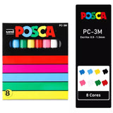 Caneta Posca Kit PC - 3M (8 Cores)